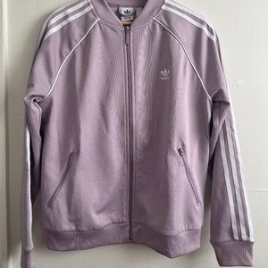Adidas Track Jacket Sz Large - Lilac / Lavender / Purple